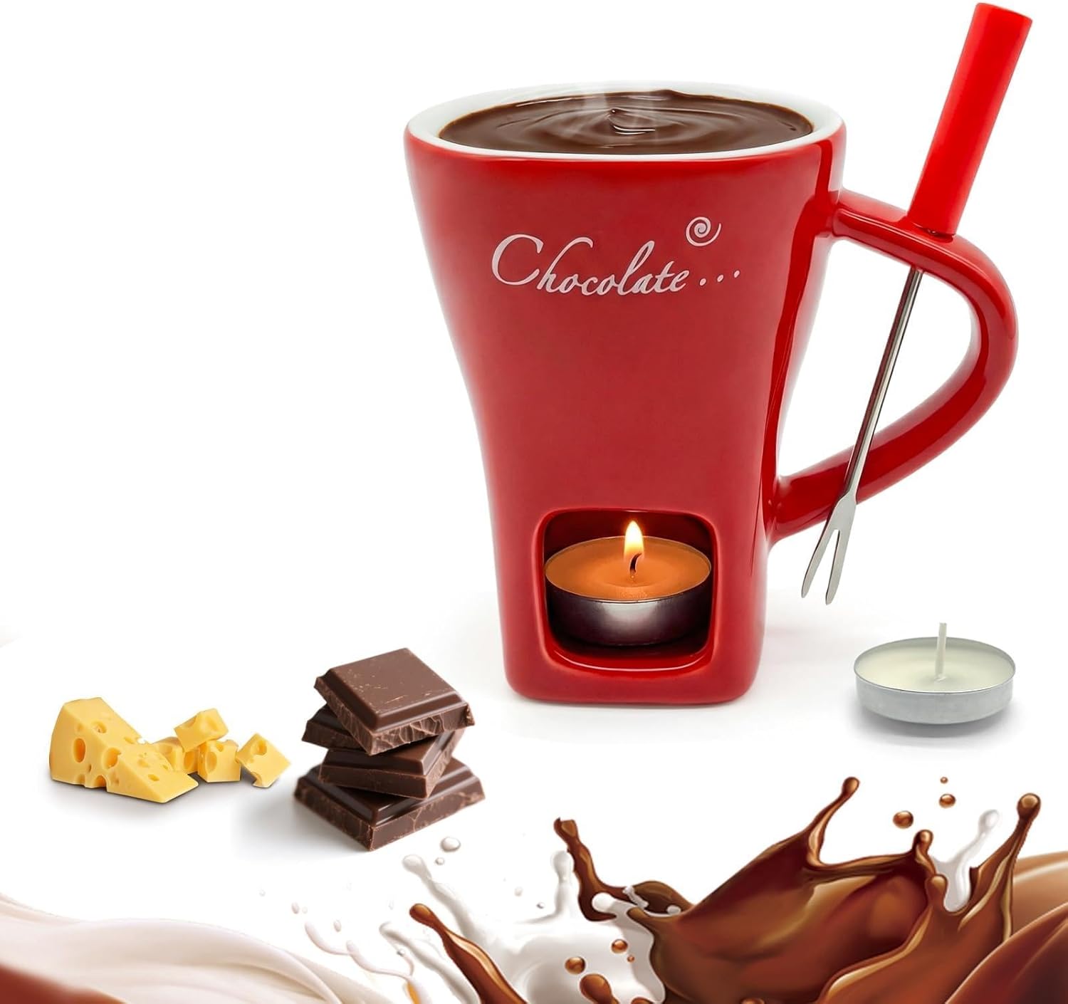 Fondue Pot Ceramic - Mug à fondue en céramique pour