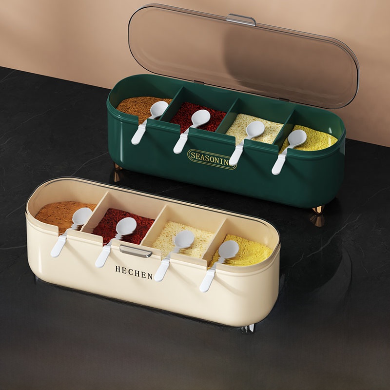 Home Cooking In - Boîte de Rangement Multi-compartiments pour Assaisonnements