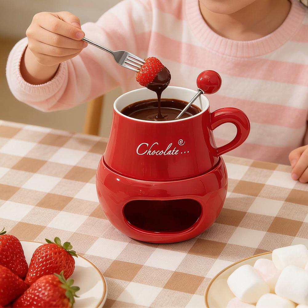 Fondue Pot Ceramic - Tasse à fondue au chocolat en