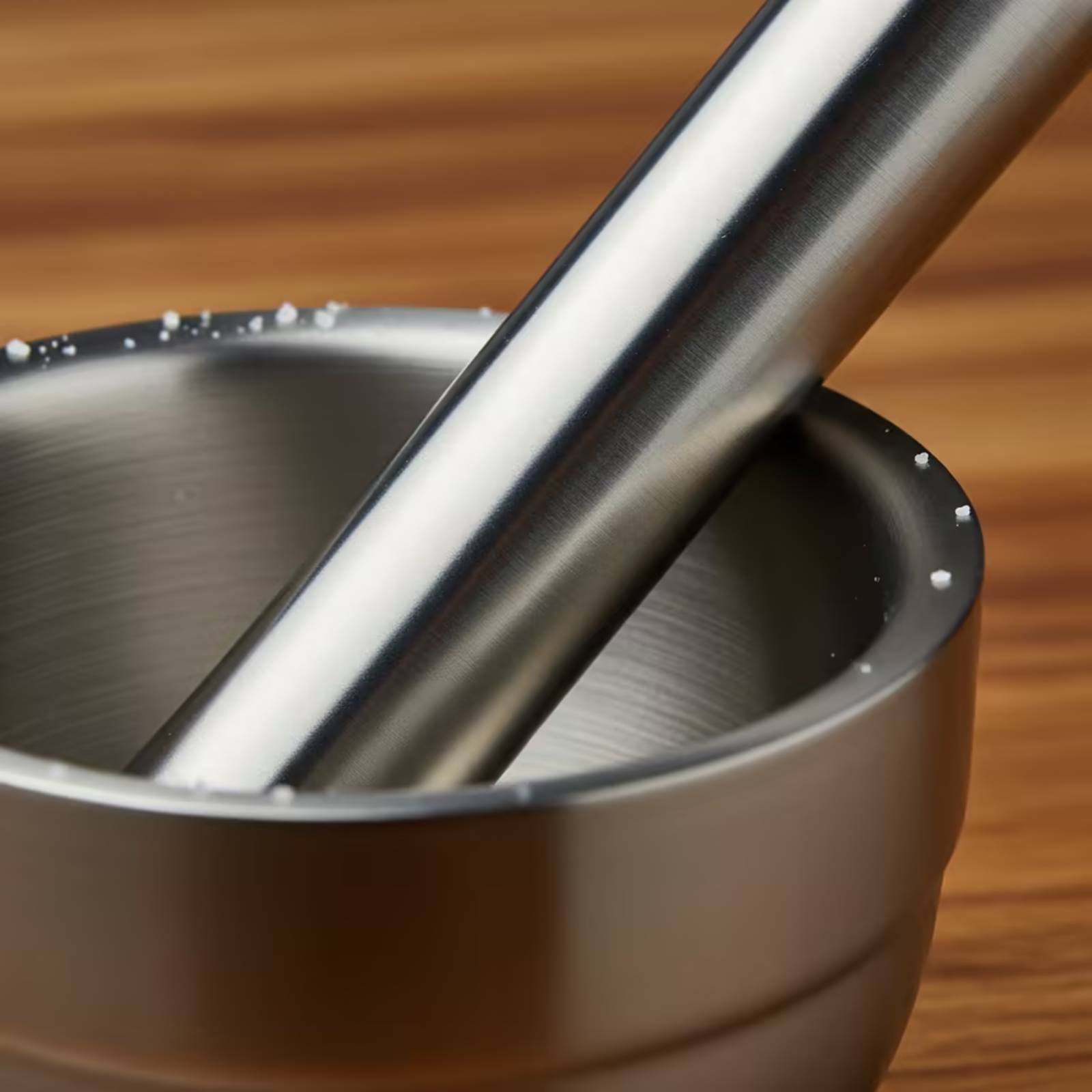 Home Cooking In - Mortier et pilon avec couvercle, broyeur