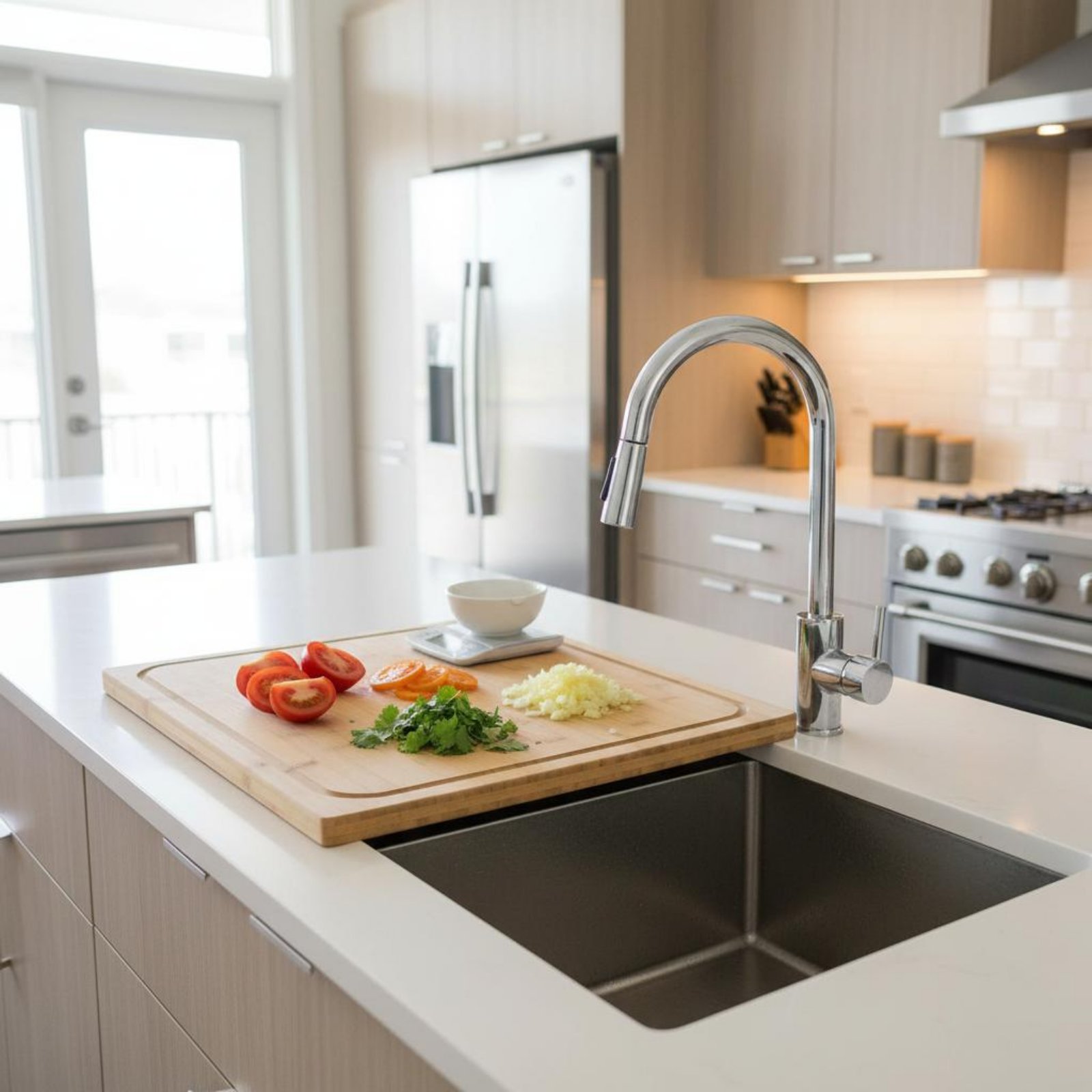 Home Cooking In - Planche à découper multi-usages pour comptoir,