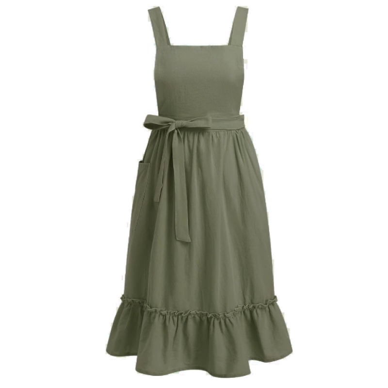 Home Cooking In French - Tablier nordique de couleur unie, Style