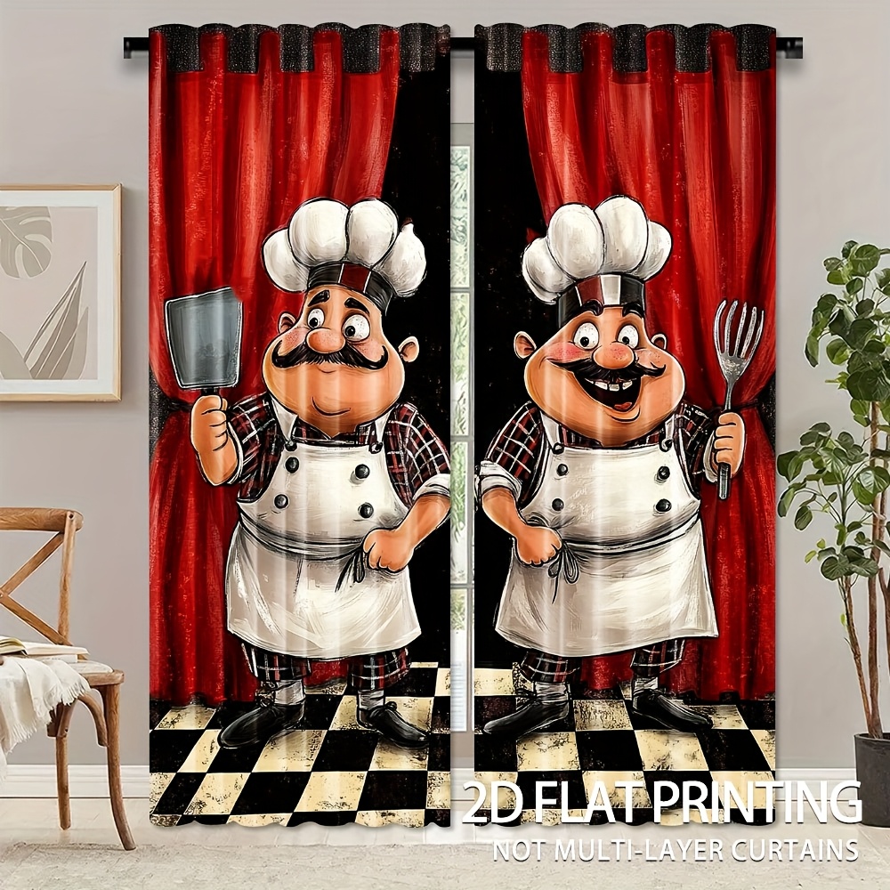 Home Cooking In French - Rideaux de cuisine de Chef, 2