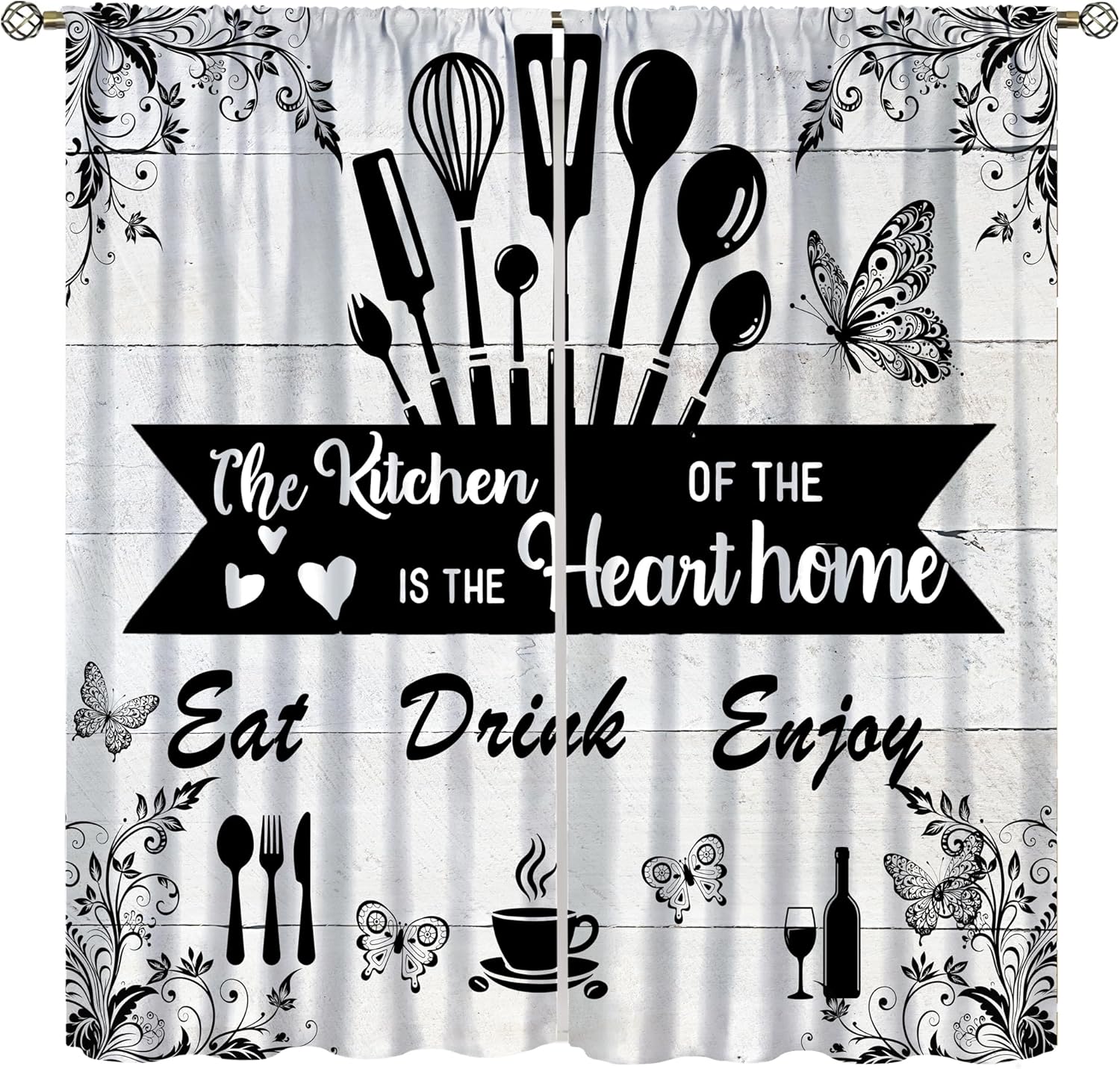 Home Cooking In French - Rideaux rustiques style ferme, draperies vintage