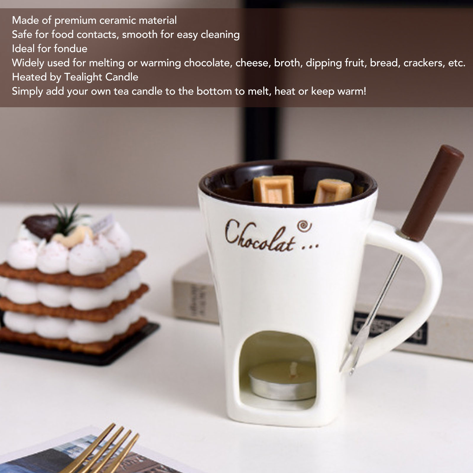Mug à fondue au chocolat en cé - Fondue Pot Ceramic avis et prix