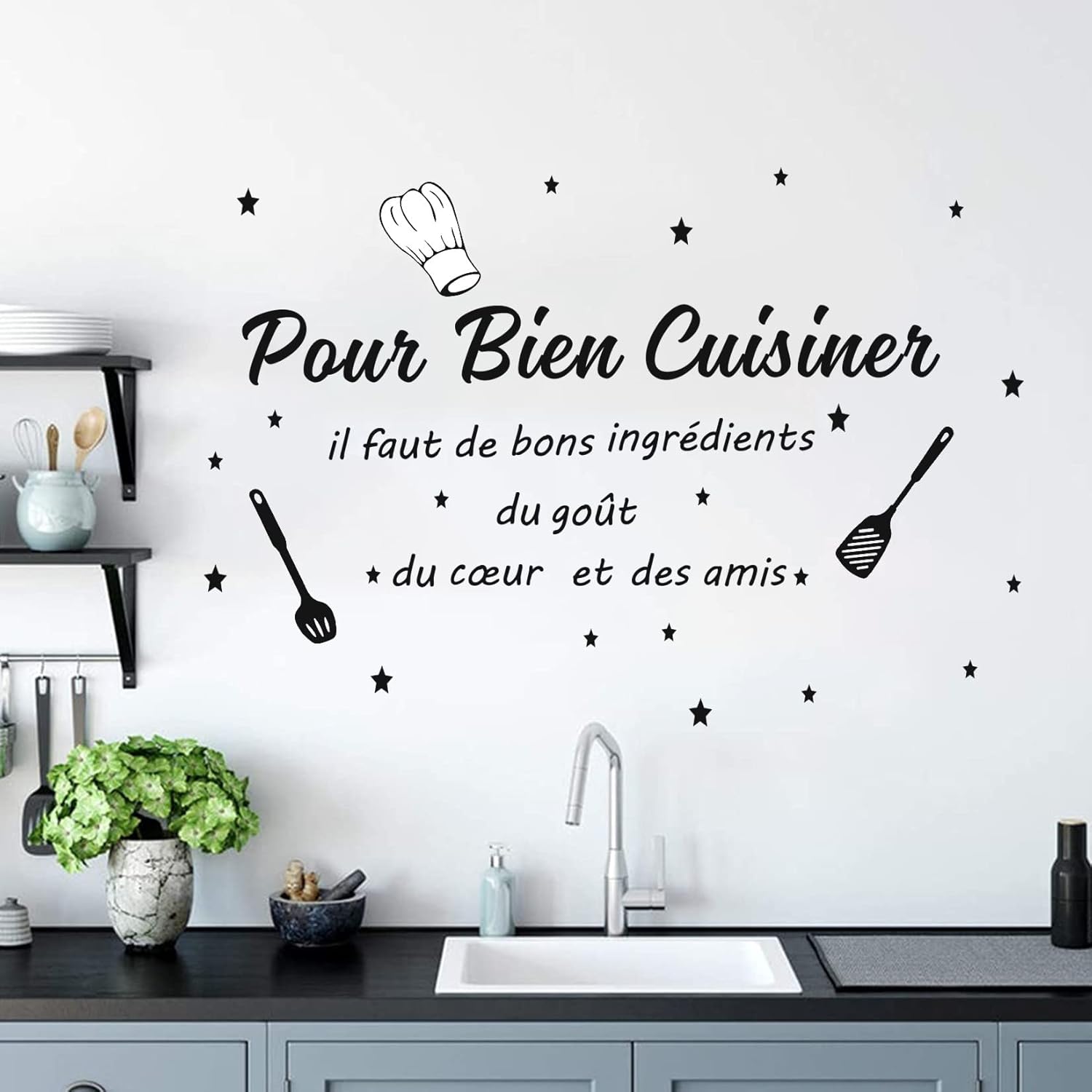 Autocollant mural avec citatio - Home Cooking In French avis et prix