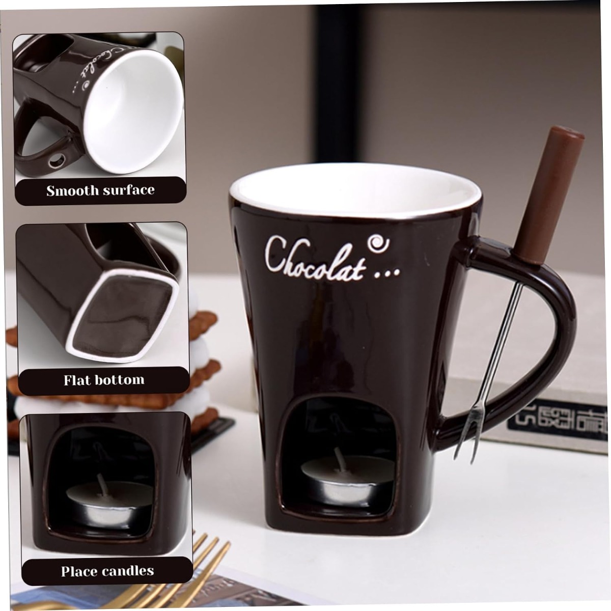 Mug à fondue au chocolat multi - Fondue Pot Ceramic avis et prix