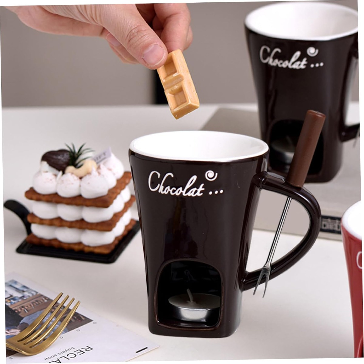 Mug à fondue au chocolat multi - Fondue Pot Ceramic avis et prix